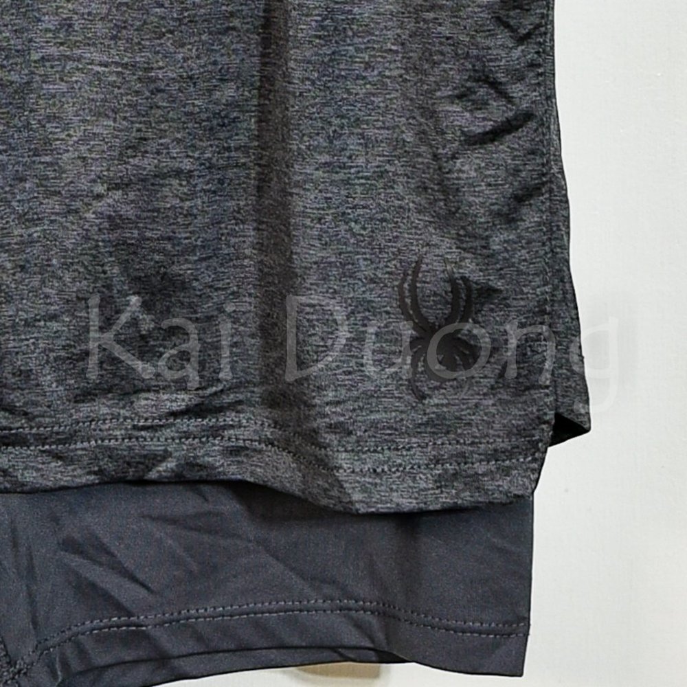 Spyder Men's tech Knit short Black , Gray - Picture 2 of 16